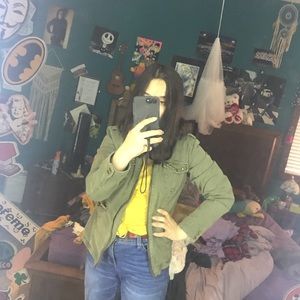 Green jean jacket